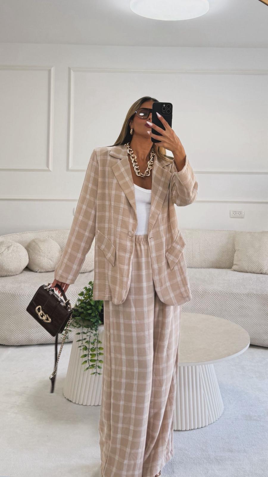 חליפה משובצת נטלי שווילי