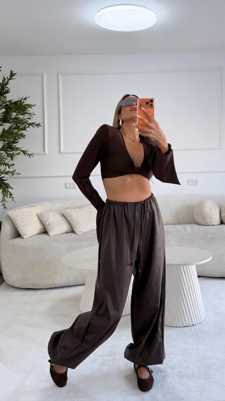 מכנס לנה דמוי עור