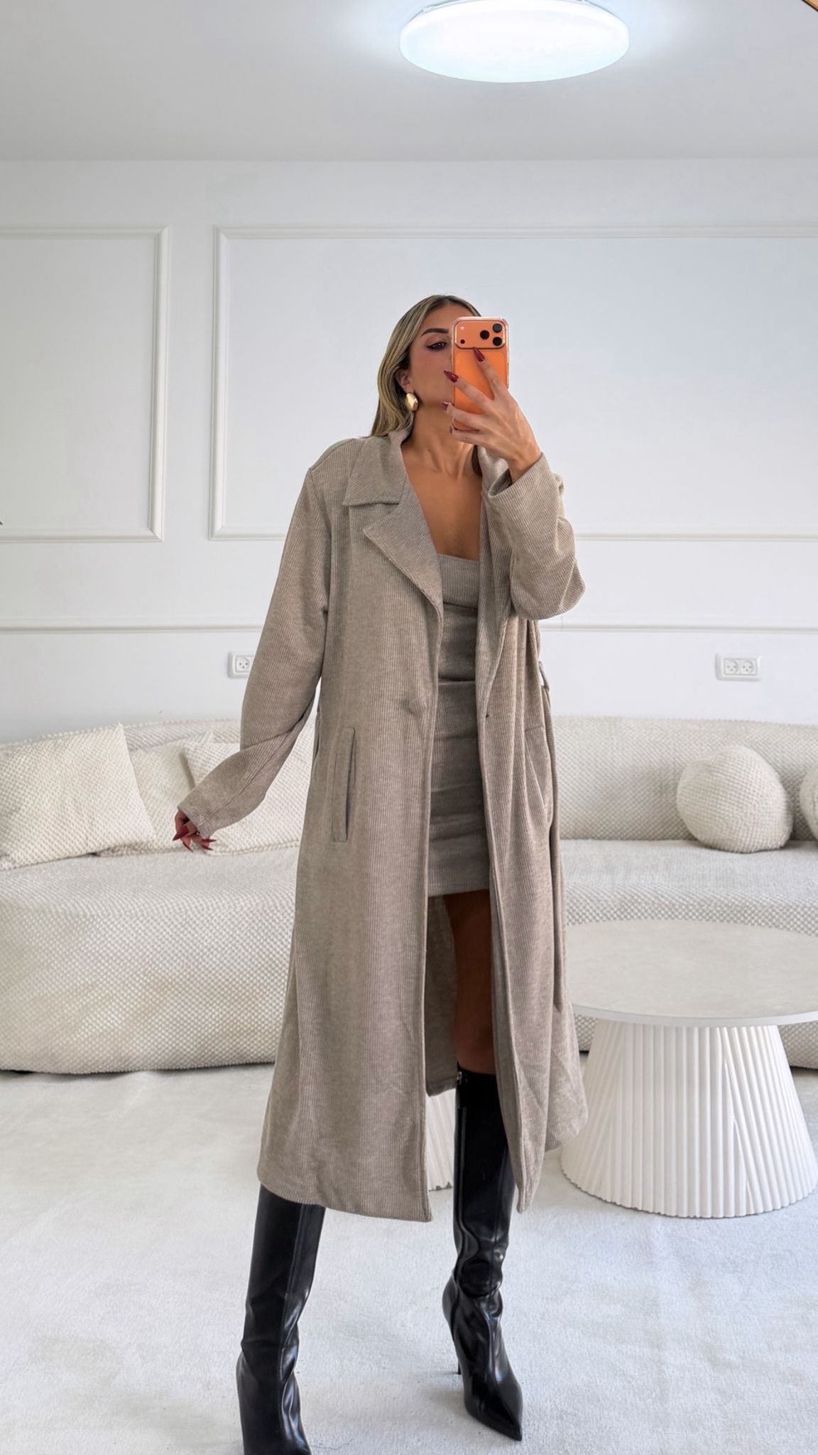 שמלה בשילוב עליונית ארוכה