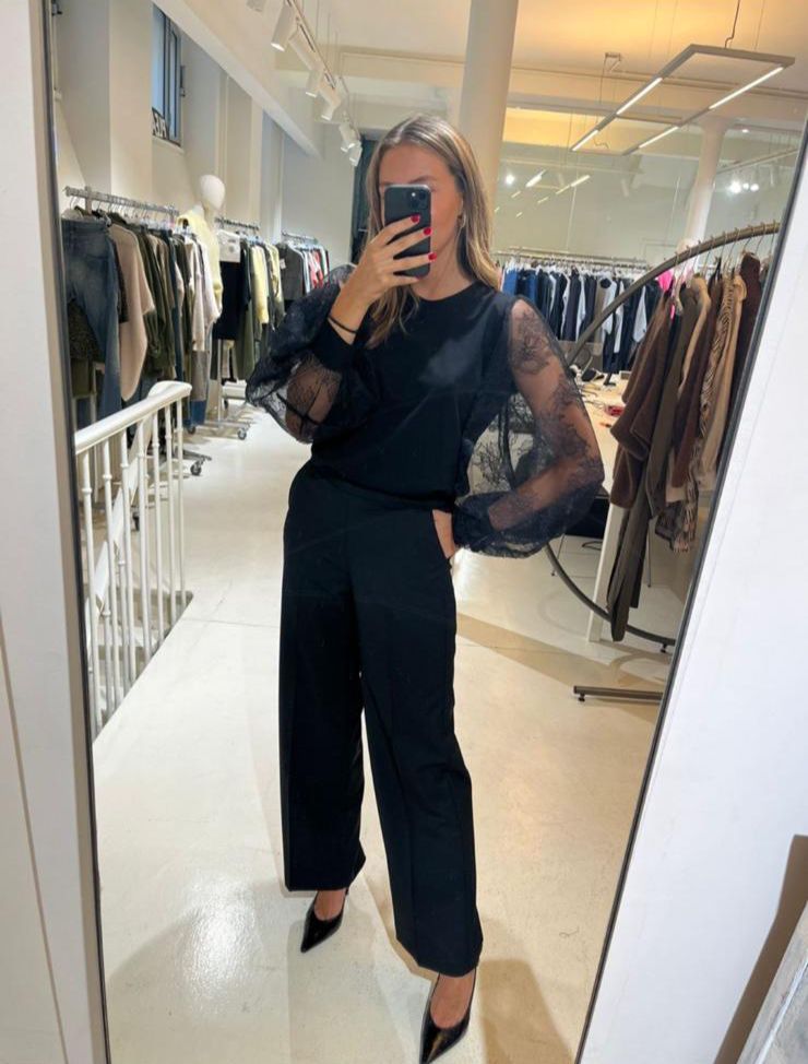 חולצת שרוול תחרה