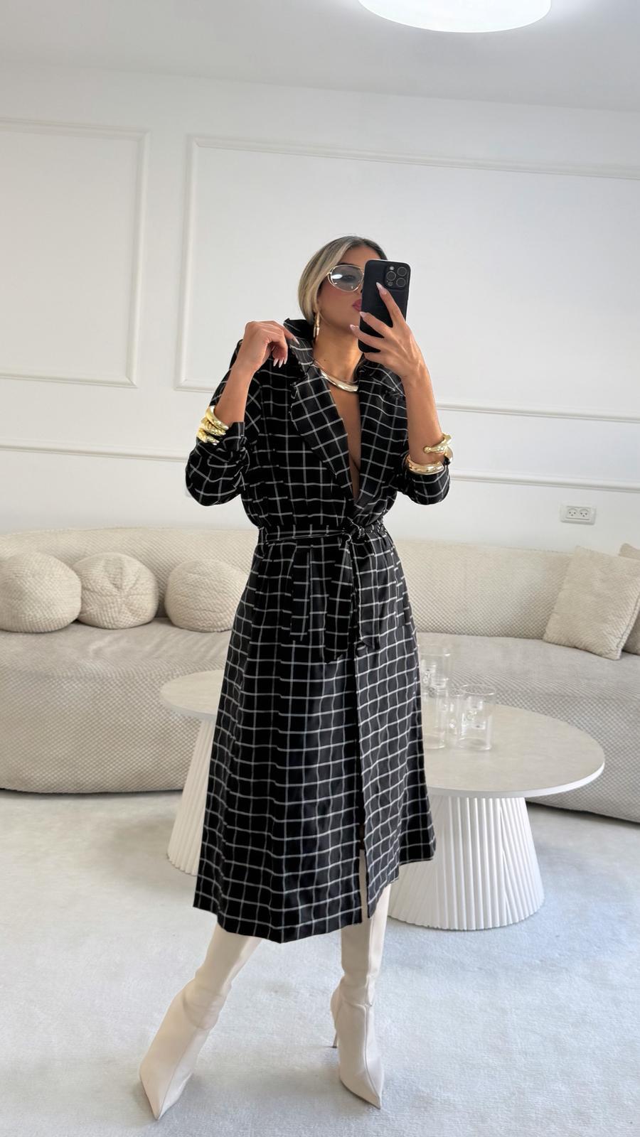 שמלת גקט משובץ